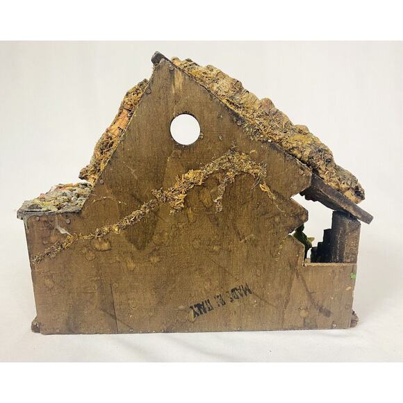 Vtg Creche Nativity Scene Christmas Manger Stable Figurines Made in ITALY 12.5” - Picture 5 of 9